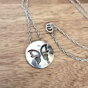 Sterling silver butterfly necklace